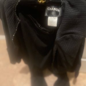 Authentic chanel tweed 3 piece suit blazer Sz 46 skirt 48 Sz pants 48 make offer